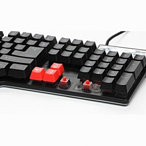 Red Fighter K1, klawiatura US, do gry, podświetlona rodzaj przewodowa (USB), czarna, 3 kolory podświetlania Red Fighter K1, klawiatura US, do gry, podświetlona rodzaj przewodowa (USB), czarna, 3 kolory podświetlania