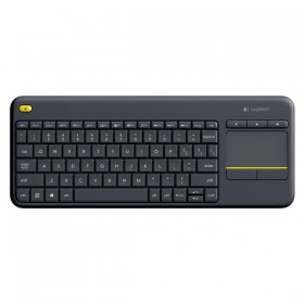 Logitech K400 Plus, klawiatura AA, CZ, multimedialny, 2.4 [GHz], bezprzewodowa, czarna