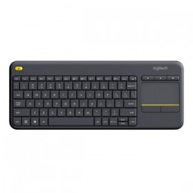 Logitech K400 Plus, klawiatura AA, US, multimedialny, 2.4 [GHz], bezprzewodowa, czarna