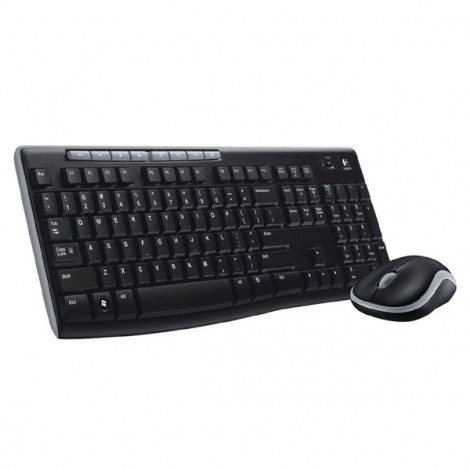 Logitech MK270, zestaw klawiatura z bezprzewodową myszą laserową, AAA, CZ/SK, multimedialny, 2.4 [GHz], 