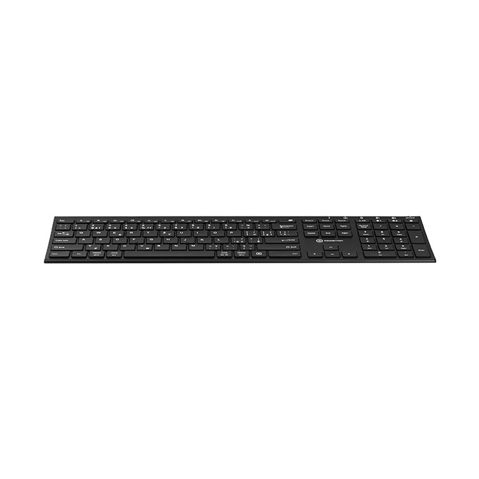Powerton UltraSlim, klawiatura integrovaná, CZ/SK, Multi-Device rodzaj 2.4 GHz Dongle + Dual Bluetooth, bezprzewodowa, 
