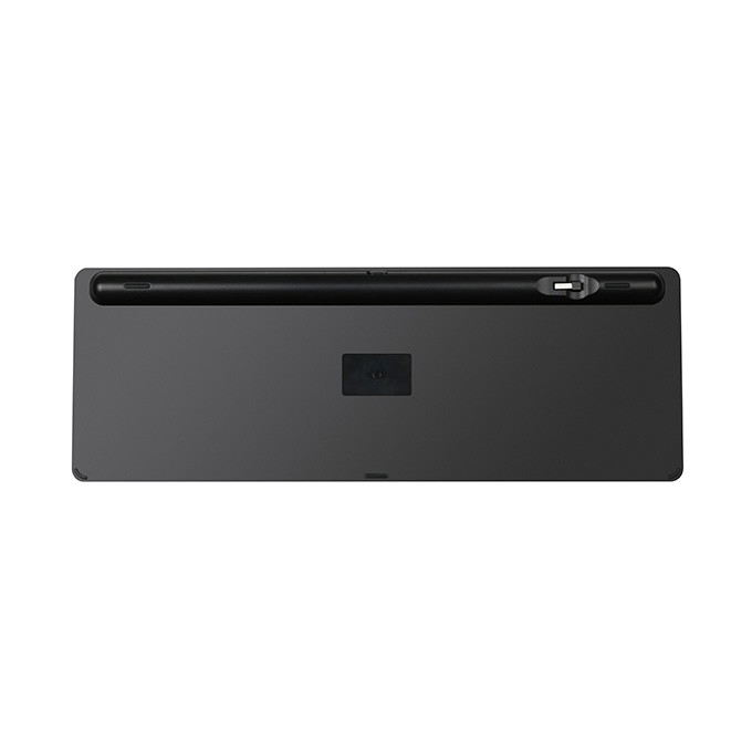 Powerton SolarSlim, Klawiatura zasilana solarnie integrovaná, US, Multi-Device rodzaj 2.4 GHz Dongle + Dual Bluetooth, 