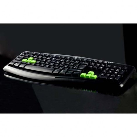 E-blue Elated, klawiatura US, do gry, odporna na zalanie rodzaj przewodowa (USB), czarna