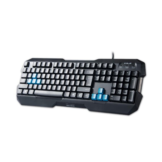 E-blue Polygon, klawiatura US, do gry, odporna na zalanie rodzaj przewodowa (USB), czarna, EOL