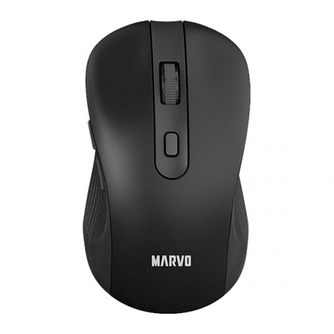 Marvo KC411W BK, klawiatura z myszką bezprzewodową, US, biurowy, czarna