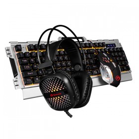 Marvo CM303, zestaw klawiatura + mysz i słuchawki dla graczy, US, do gry, membranowa rodzaj przewodowa (USB), 