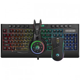 Marvo CM305, RGB zestaw klawiatura + mysz i słuchawki dla graczy, US, do gry, membranowa rodzaj przewodowa (USB), 
