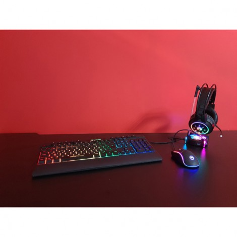 Marvo CM305, RGB zestaw klawiatura + mysz i słuchawki dla graczy, US, do gry, membranowa rodzaj przewodowa (USB), Marvo CM305, RGB zestaw klawiatura + mysz i słuchawki dla graczy, US, do gry, membranowa rodzaj przewodowa (USB),