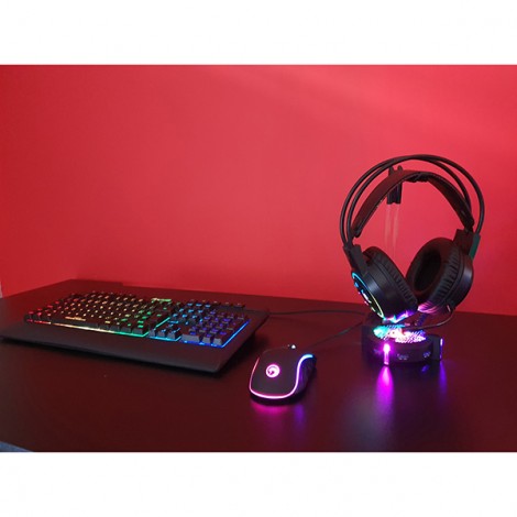 Marvo CM305, RGB zestaw klawiatura + mysz i słuchawki dla graczy, US, do gry, membranowa rodzaj przewodowa (USB), Marvo CM305, RGB zestaw klawiatura + mysz i słuchawki dla graczy, US, do gry, membranowa rodzaj przewodowa (USB),