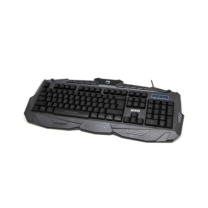 Marvo KM400, zestaw klawiatura + mysz i podkładka dla graczy, US, do gry, membranowa rodzaj przewodowa (USB), czarna, 