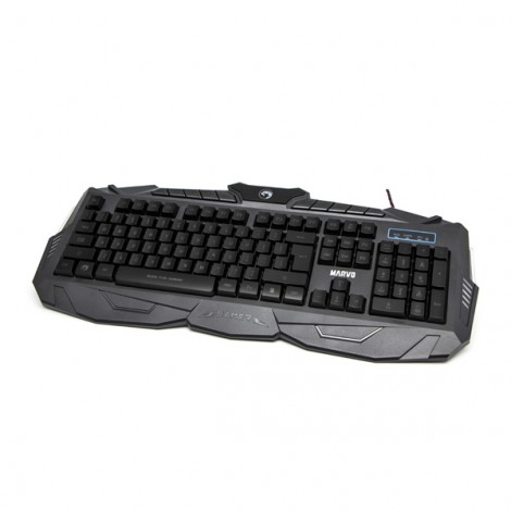 Marvo KM400, zestaw klawiatura + mysz i podkładka dla graczy, US, do gry, membranowa rodzaj przewodowa (USB), czarna, 