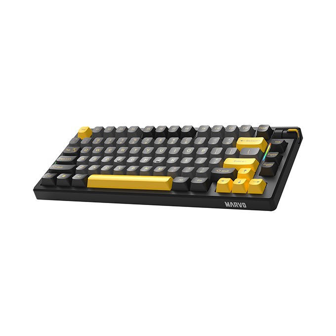 Marvo MEQA 80W, klawiatura US, Tri-mode, mechaniczna, RGB