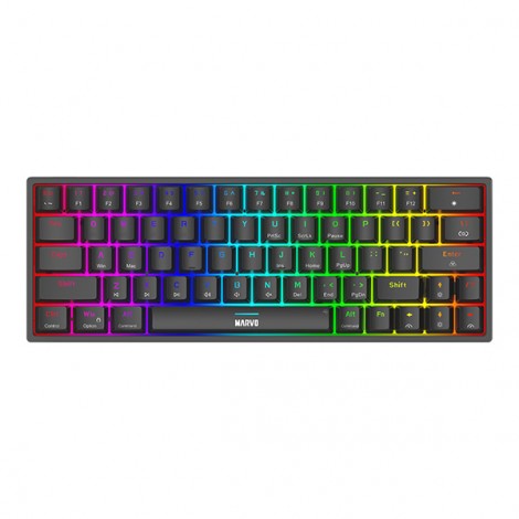 Marvo SHOGO 63, klawiatura US, do gry, przewodowa (USB), czarna, mechaniczna, podświetlenie Marvo SHOGO 63, klawiatura US, do gry, przewodowa (USB), czarna, mechaniczna, podświetlenie