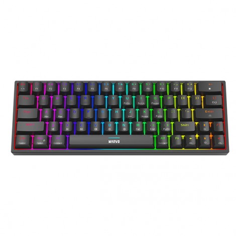 Marvo SHOGO 63, klawiatura US, do gry, przewodowa (USB), czarna, mechaniczna, podświetlenie Marvo SHOGO 63, klawiatura US, do gry, przewodowa (USB), czarna, mechaniczna, podświetlenie