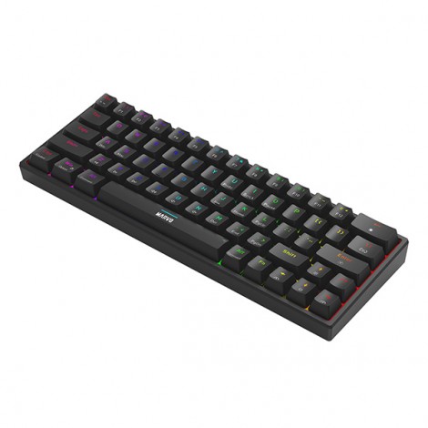 Marvo SHOGO 63, klawiatura US, do gry, przewodowa (USB), czarna, mechaniczna, podświetlenie Marvo SHOGO 63, klawiatura US, do gry, przewodowa (USB), czarna, mechaniczna, podświetlenie