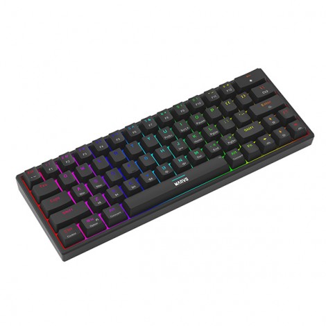 Marvo SHOGO 63, klawiatura US, do gry, przewodowa (USB), czarna, mechaniczna, podświetlenie Marvo SHOGO 63, klawiatura US, do gry, przewodowa (USB), czarna, mechaniczna, podświetlenie