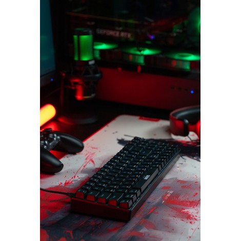 Marvo SHOGO 63, klawiatura US, do gry, przewodowa (USB), czarna, mechaniczna, podświetlenie Marvo SHOGO 63, klawiatura US, do gry, przewodowa (USB), czarna, mechaniczna, podświetlenie