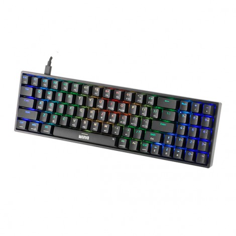 Marvo SHOGO 78, klawiatura US, do gry, przewodowa (USB), czarna, mechaniczna, podświetlenie Marvo SHOGO 78, klawiatura US, do gry, przewodowa (USB), czarna, mechaniczna, podświetlenie