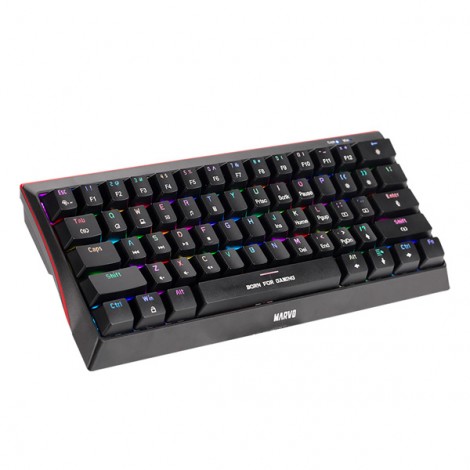 Marvo HECATE 61B, klawiatura US, do gry, przewodowa (USB), czarna, mechaniczna, RGB, niebieskie przełączniki Marvo HECATE 61B, klawiatura US, do gry, przewodowa (USB), czarna, mechaniczna, RGB, niebieskie przełączniki