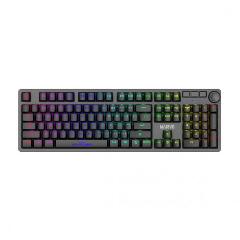 Marvo KG954 EN, klawiatura US, do gry, mechaniczna rodzaj przewodowa (USB), czarna, tak, podświetlona Marvo KG954 EN, klawiatura US, do gry, mechaniczna rodzaj przewodowa (USB), czarna, tak, podświetlona