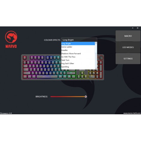 Marvo KG954 EN, klawiatura US, do gry, mechaniczna rodzaj przewodowa (USB), czarna, tak, podświetlona Marvo KG954 EN, klawiatura US, do gry, mechaniczna rodzaj przewodowa (USB), czarna, tak, podświetlona