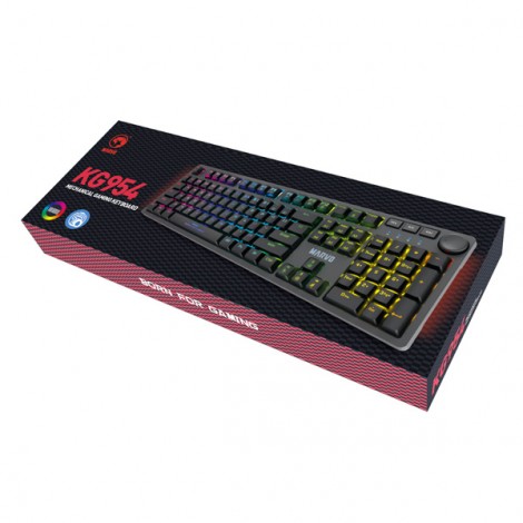 Marvo KG954 EN, klawiatura US, do gry, mechaniczna rodzaj przewodowa (USB), czarna, tak, podświetlona Marvo KG954 EN, klawiatura US, do gry, mechaniczna rodzaj przewodowa (USB), czarna, tak, podświetlona