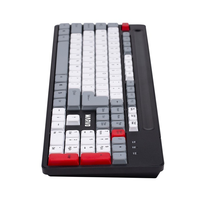 Marvo KB005, klawiatura US, klasyczna, przewodowa (USB), czarno-czerwona