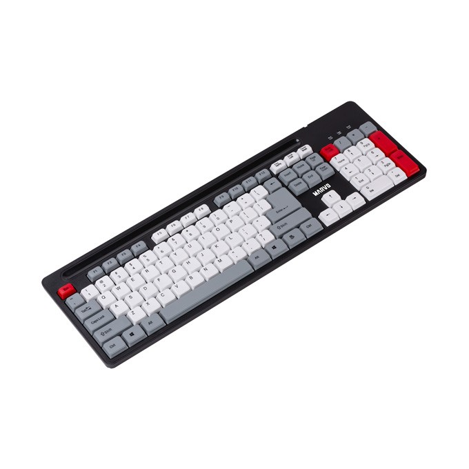 Marvo KB005, klawiatura US, klasyczna, przewodowa (USB), czarno-czerwona