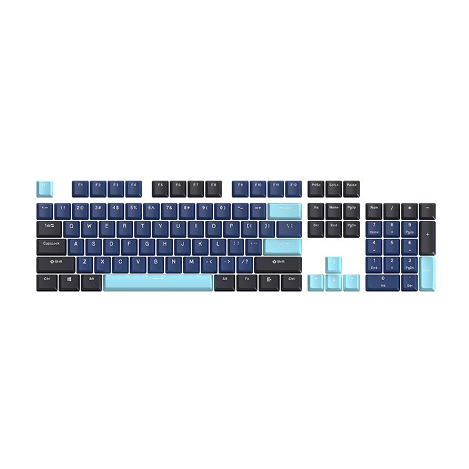 Marvo sada vyměnitelných kláves, PBT Keycap set KP-01 US, niebieska