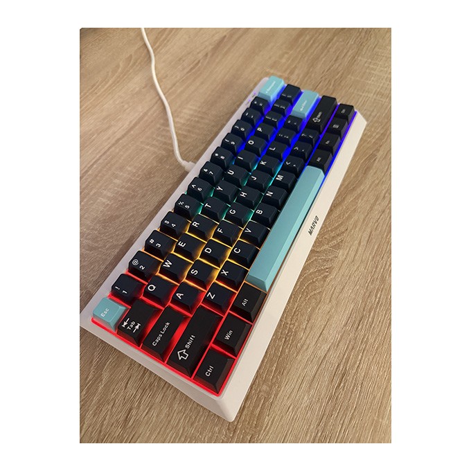 Marvo sada vyměnitelných kláves, PBT Keycap set KP-01 US, niebieska