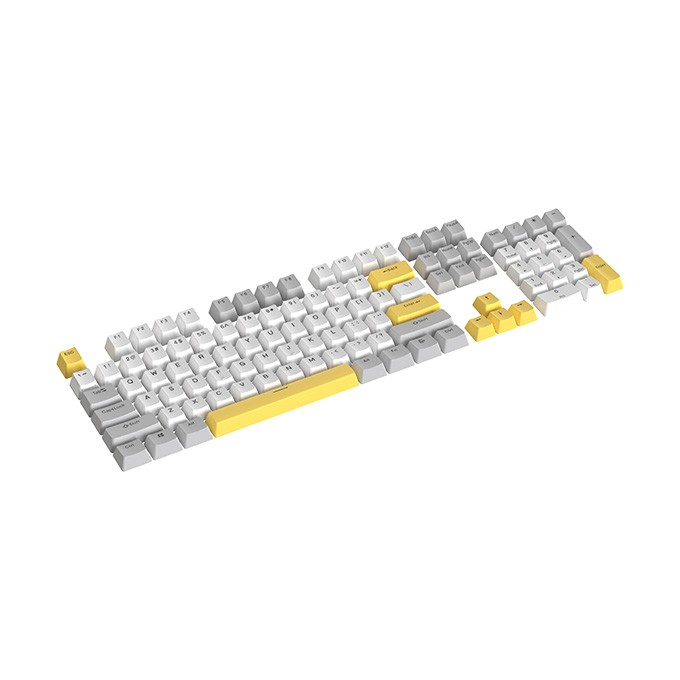 Marvo sada vyměnitelných kláves, PBT Keycap set KP-04 US, żółta
