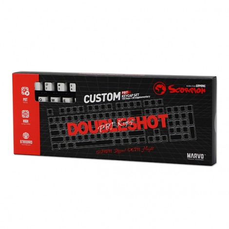 Marvo sada vyměnitelných kláves, PBT Keycap set KP-04 US, żółta