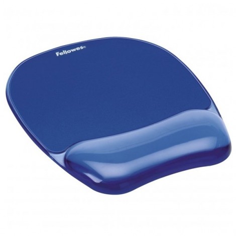 Podkładka pod mysz i nadgarstek Fellowes Crystal, ergonomiczna żelowa, niebieska, 1.4 cm, Fellowes Podkładka pod mysz i nadgarstek Fellowes Crystal, ergonomiczna żelowa, niebieska, 1.4 cm, Fellowes