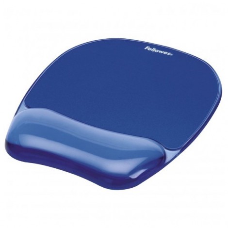 Podkładka pod mysz i nadgarstek Fellowes Crystal, ergonomiczna żelowa, niebieska, 1.4 cm, Fellowes Podkładka pod mysz i nadgarstek Fellowes Crystal, ergonomiczna żelowa, niebieska, 1.4 cm, Fellowes