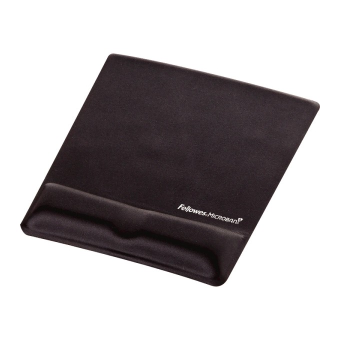 Podkładka pod mysz i nadgarstek Fellowes Health-V, ergonomiczna, piankowa, czarna, 1.9-3.5 cm, Fellowes