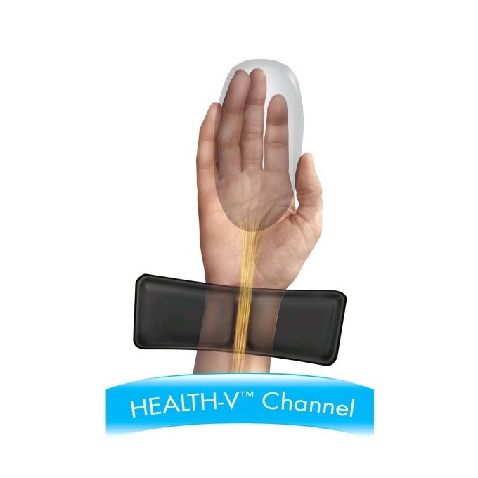 Podkładka pod mysz i nadgarstek Fellowes Health-V, ergonomiczna, piankowa, czarna, 1.9-3.5 cm, Fellowes