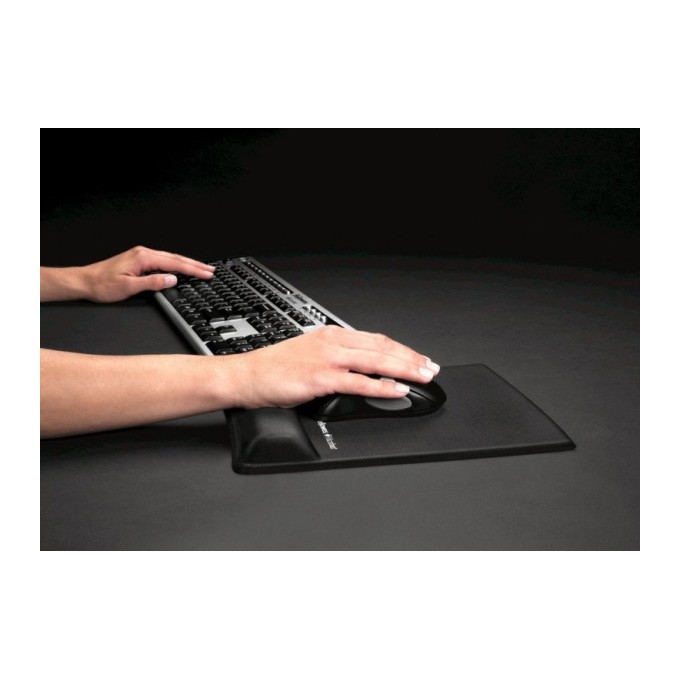 Podkładka pod mysz i nadgarstek Fellowes Health-V, ergonomiczna, piankowa, czarna, 1.9-3.5 cm, Fellowes