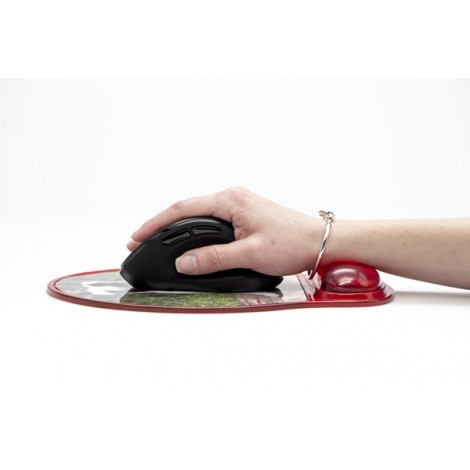 Podkładka pod mysz, ergonomiczna żelowa, czerwona, Logo Podkładka pod mysz, ergonomiczna żelowa, czerwona, Logo