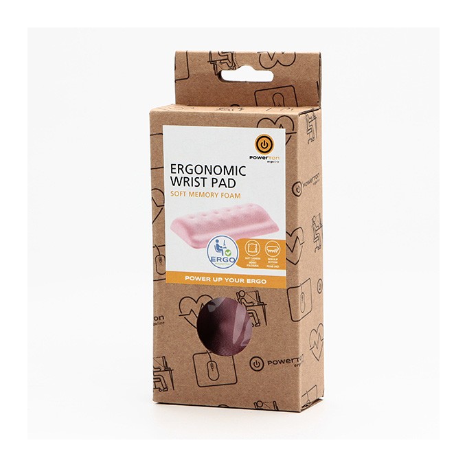Podkładka pod nadgarstek, Powerton Ergoline Pastel Edition, ergonomiczna, różowa, piana, Powerton