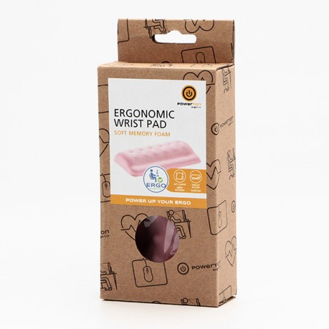 Podkładka pod nadgarstek, Powerton Ergoline Pastel Edition, ergonomiczna, różowa, piana, Powerton