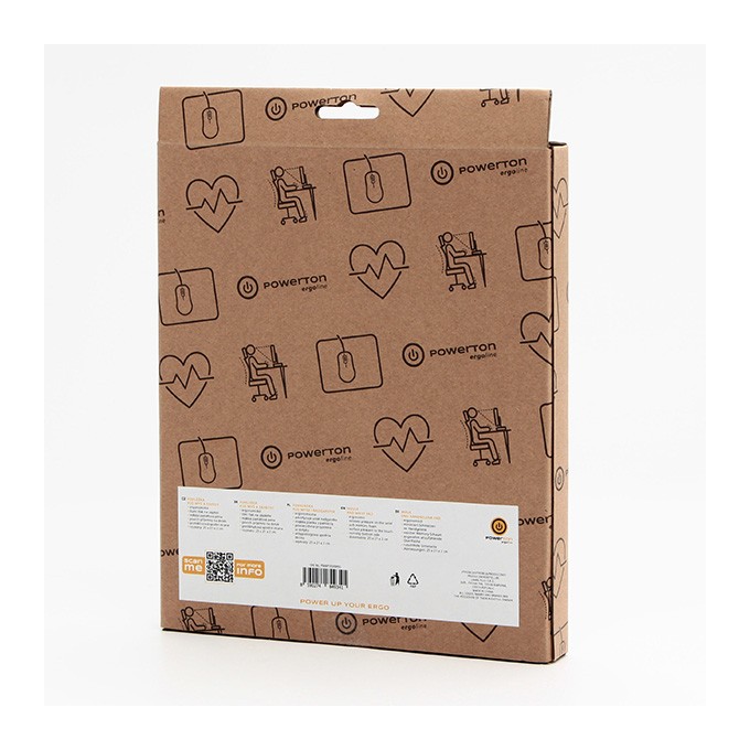 Podkładka pod mysz i nadgarstek, Powerton Ergoline Pastel Edition, ergonomiczna, miętowa, piana, Powerton