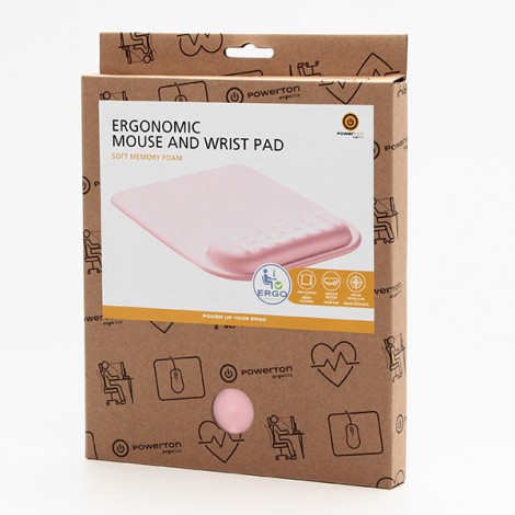 Podkładka pod mysz i nadgarstek, Powerton Ergoline Pastel Edition, ergonomiczna, różowa, piana, Powerton Podkładka pod mysz i nadgarstek, Powerton Ergoline Pastel Edition, ergonomiczna, różowa, piana, Powerton