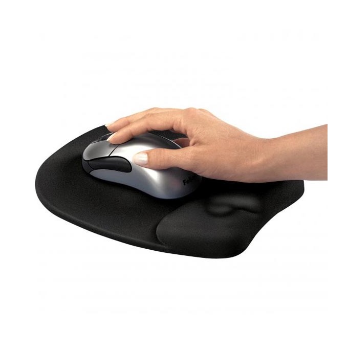 Podkładka pod mysz i nadgarstek, ergonomiczna, piankowa, czarna, Fellowes