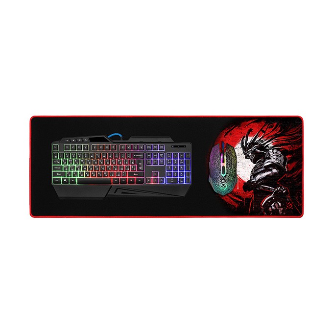 Podkładka pod mysz, LIBERTY, do gry, czarno-czerwona, 80x30 cm, Defender