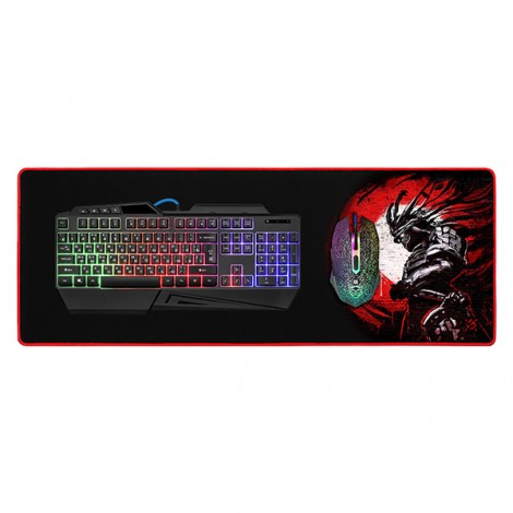 Podkładka pod mysz, LIBERTY, do gry, czarno-czerwona, 80x30 cm, Defender