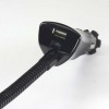 Uchwyt mobilu,PDA,GPS Logo przegłubowy, do samochodu, regulowana szerokość, czarny, plastikowy, z portem USB 1,5A, 