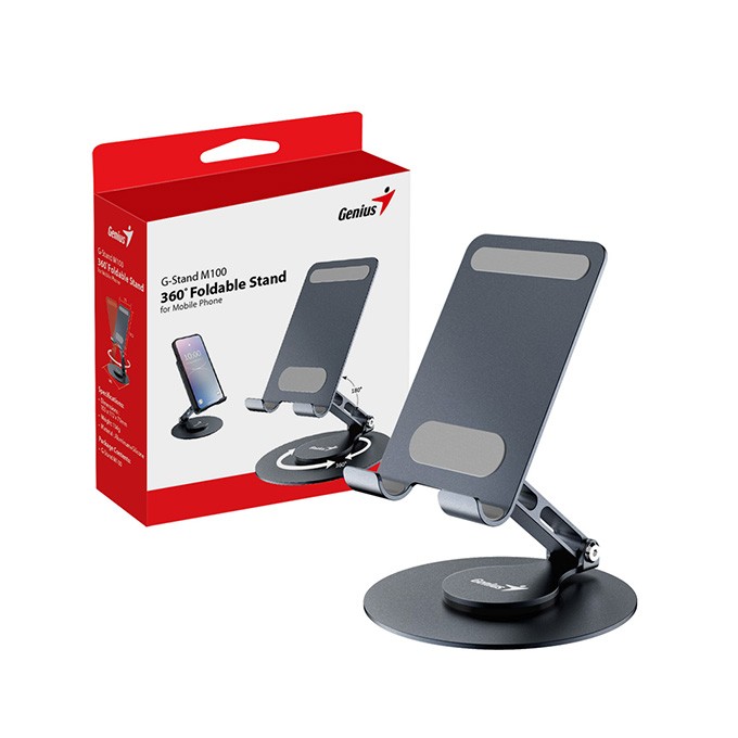 Stojak Genius G-Stand M100, czarny, aluminium / silikon