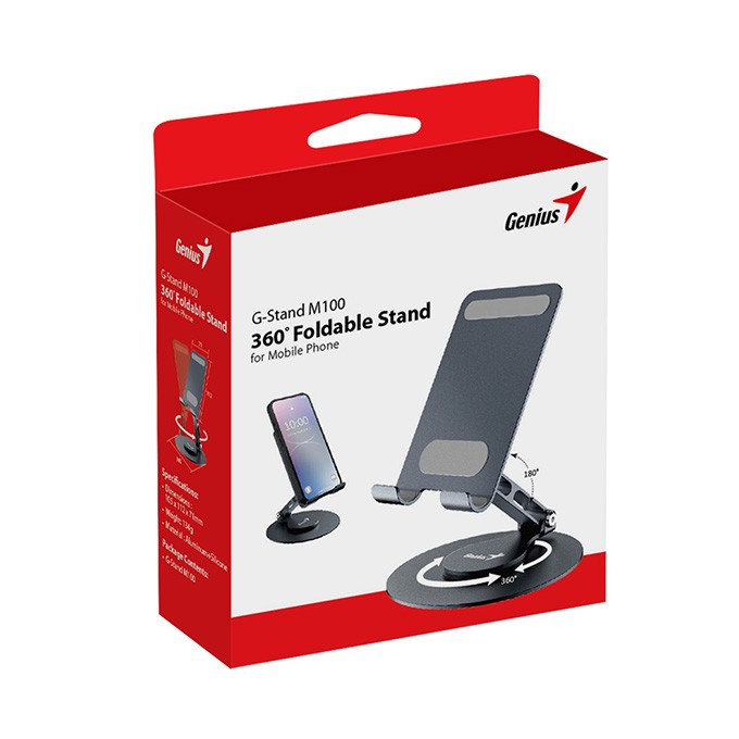 Stojak Genius G-Stand M100, czarny, aluminium / silikon