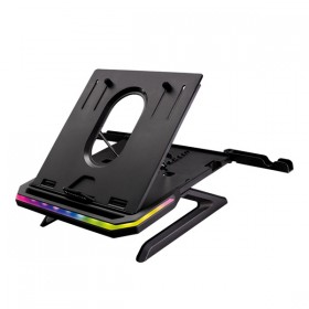 Podstawa Portus X1 pod notebook, z regulacją kąta, czarny, tworzywo + metal, 10 Kg nośność, SureFire, RGB