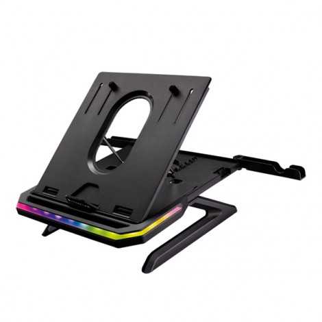 Podstawa Portus X1 pod notebook, z regulacją kąta, czarny, tworzywo + metal, 10 Kg nośność, SureFire, RGB Podstawa Portus X1 pod notebook, z regulacją kąta, czarny, tworzywo + metal, 10 Kg nośność, SureFire, RGB